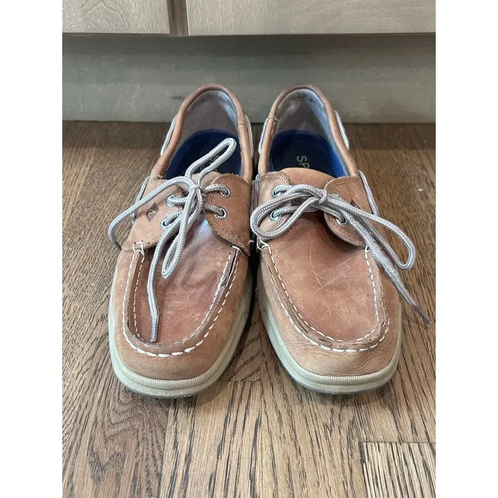 Sperry Top-Sider Authentic Original Leather Boat Shoes Sahara Tan Men's Size 9.5